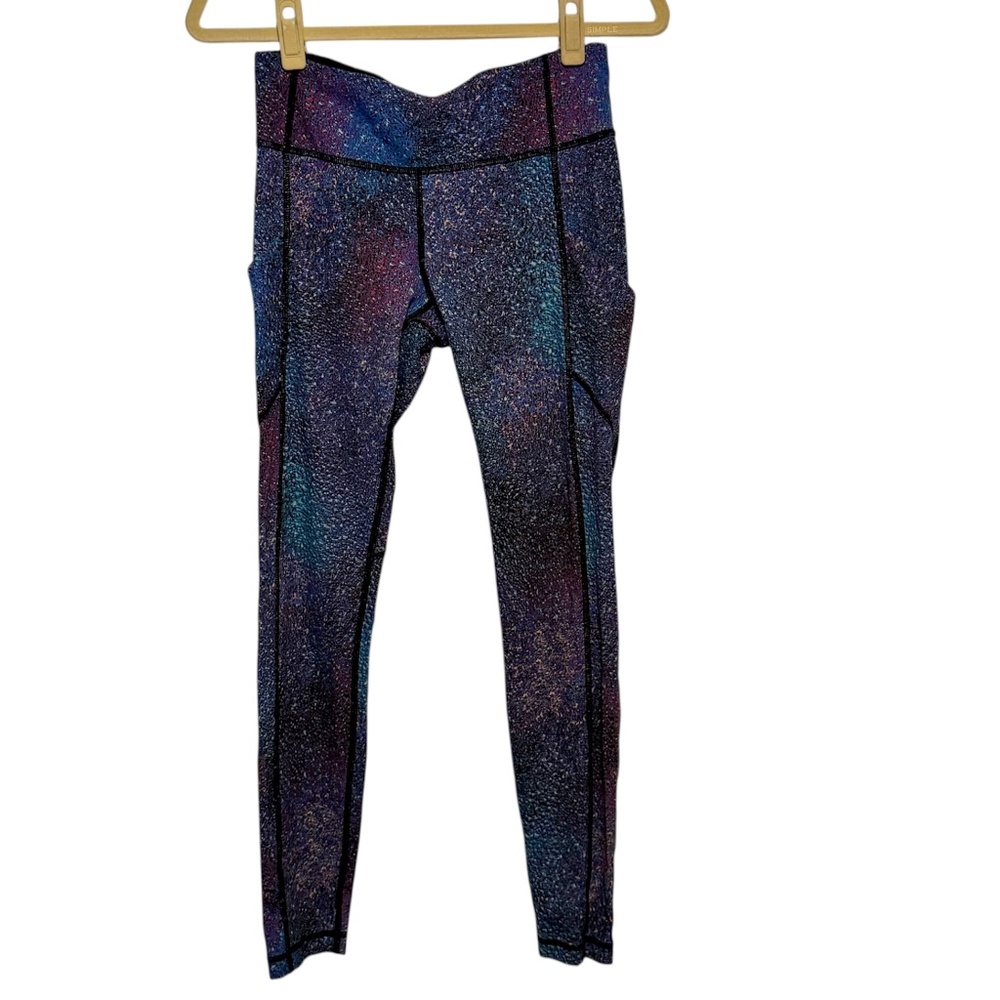 Lululemon Speed Tight V Strive Multi Mermaid Rainbow Splatter Non Reflective 6